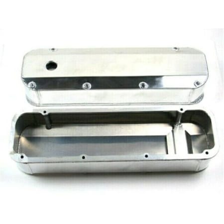 Bous Performance BBF Fabricated Aluminum Valve Cover - Long Bolts with Hole, Polished E41361P